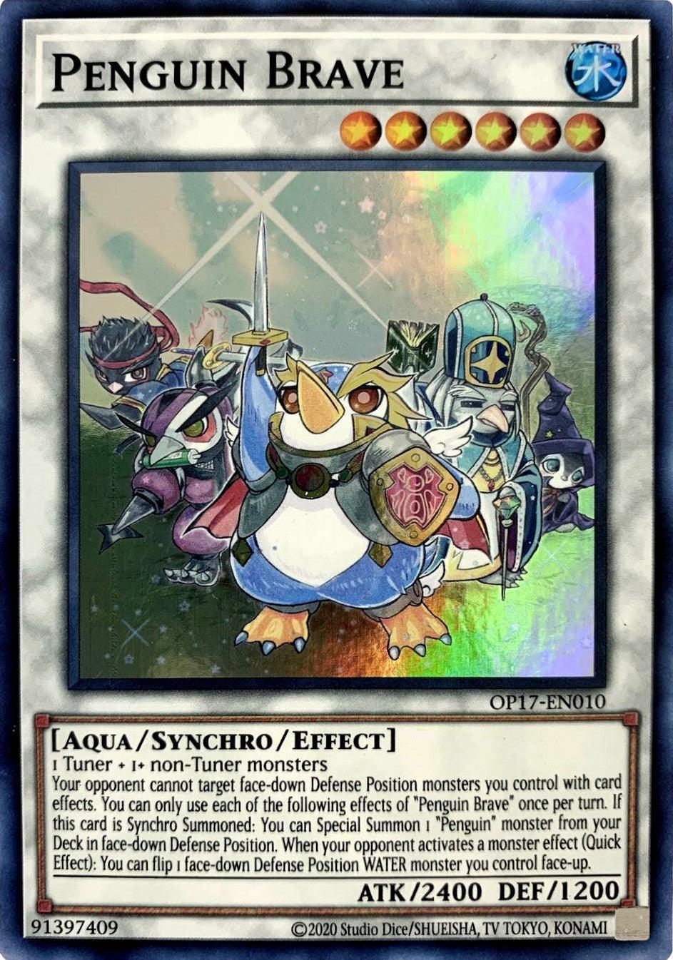 Aqua, OTS Tournament Pack 17, Super Rare, Synchro/Effect Monster, Unlimited, Water Penguin Brave [OP17-EN010] Super Rare - Trading Card World