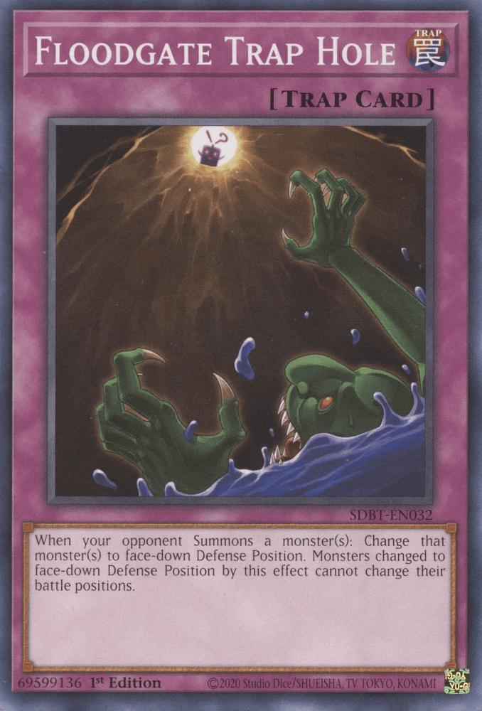 1st Edition, Common, Normal Trap, Structure Deck: Beware of Traptrix, Trap Floodgate Trap Hole [SDBT-EN032] Common - Trading Card World