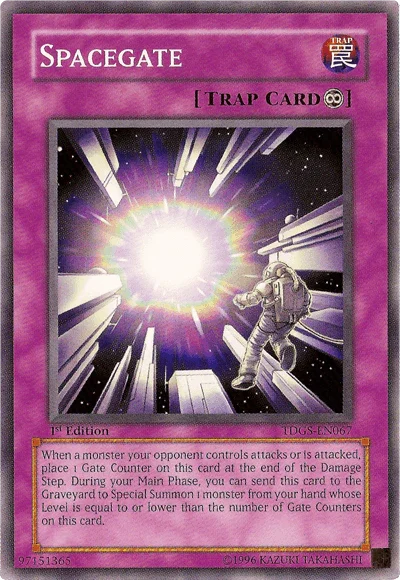 1st Edition, Common, Continuous Trap, The Duelist Genesis, Trap, Unlimited Spacegate [TDGS-EN067] Common - Trading Card World