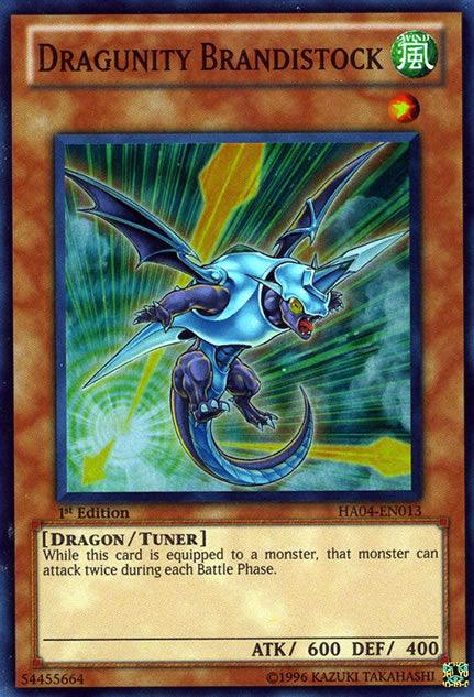 1st Edition, Dragon, Hidden Arsenal 4, Super Rare, Tuner Monster, Unlimited, Wind Dragunity Brandistock [HA04-EN013] Super Rare - Trading Card World
