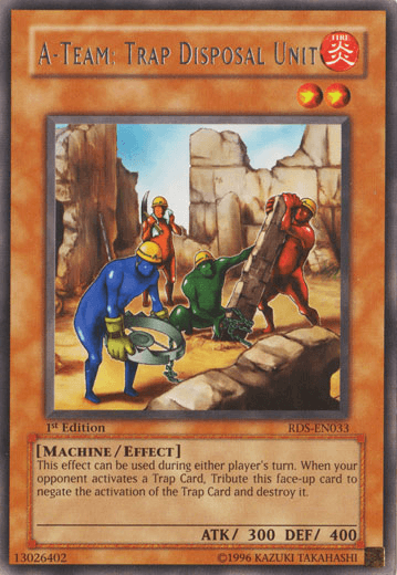 1st Edition, Effect Monster, Fire, Machine, Rare, Rise of Destiny, Unlimited A-Team: Trap Disposal Unit [RDS-EN033] Rare - Trading Card World