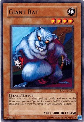 Beast, Common, Earth, Effect Monster, Retro Pack 1, Unlimited Giant Rat [RP01-EN067] Common - Trading Card World