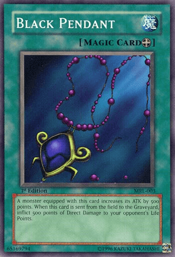 1st Edition, Equip Spell, Magic Ruler, Spell, Super Rare, Unlimited Black Pendant [MRL-003] Super Rare - Trading Card World