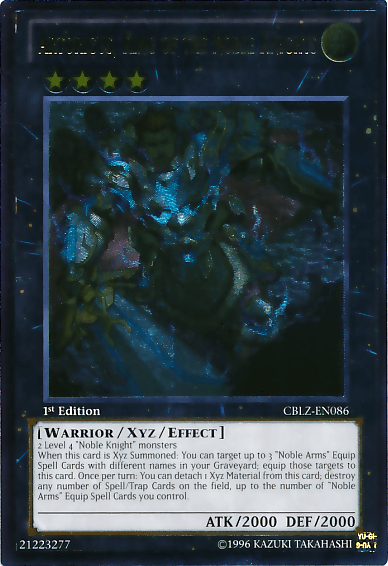 1st Edition, Cosmo Blazer, Light, Ultimate Rare, Unlimited, Warrior, Xyz/Effect Monster Artorigus, King of the Noble Knights [CBLZ-EN086] Ultimate Rare - Trading Card World