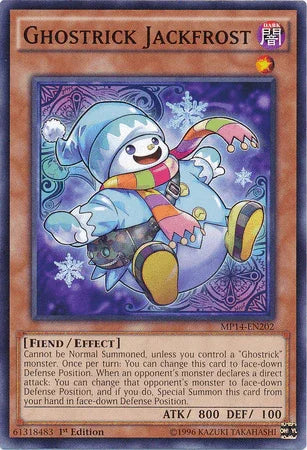 1st Edition, 2014 Mega-Tins Mega Pack, Common, Dark, Effect Monster, Fiend Ghostrick Jackfrost [MP14-EN202] Common - Trading Card World