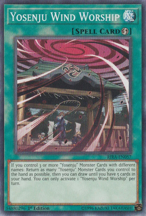 1st Edition, Common, Quick Play Spell, Rising Rampage, Spell, Unlimited Yosenju Wind Worship [RIRA-EN057] Common - Trading Card World