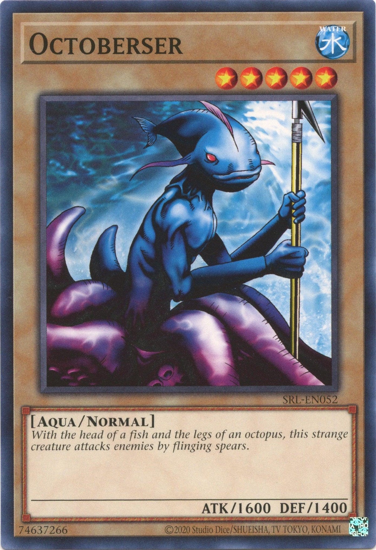 Aqua, Common, Normal Monster, Spell Ruler (25th Anniversary Edition), Unlimited, Water Octoberser (25th Anniversary) [SRL-EN052] Common - Trading Card World