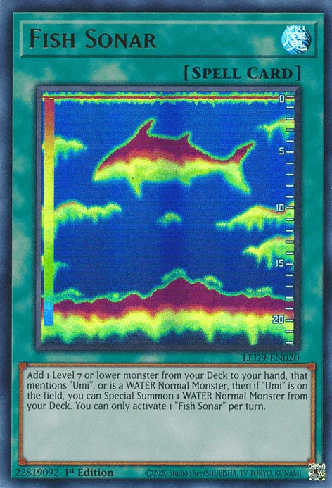 1st Edition, Legendary Duelists: Duels From the Deep, Normal Spell, Spell, Ultra Rare Fish Sonar [LED9-EN020] Ultra Rare - Trading Card World