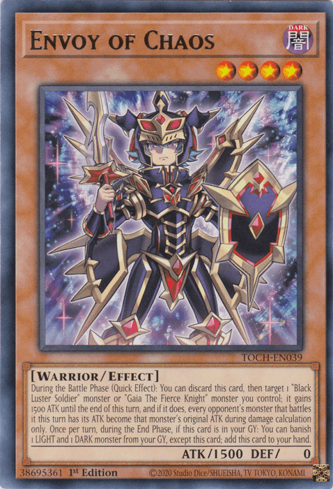 1st Edition, Dark, Effect Monster, Rare, Toon Chaos, Unlimited, Warrior Envoy of Chaos [TOCH-EN039] Rare - Trading Card World