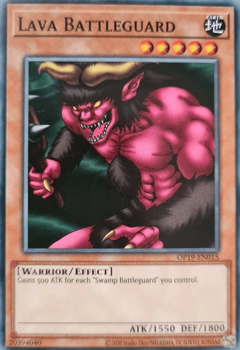 Common, Earth, Effect Monster, OTS Tournament Pack 19, Unlimited, Warrior Lava Battleguard [OP19-EN015] Common - Trading Card World