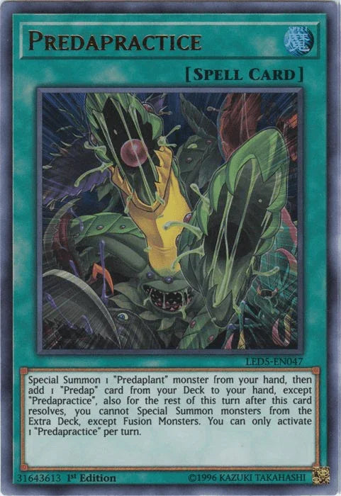 1st Edition, Legendary Duelists: Immortal Destiny, Normal Spell, Spell, Ultra Rare Predapractice [LED5-EN047] Ultra Rare - Trading Card World