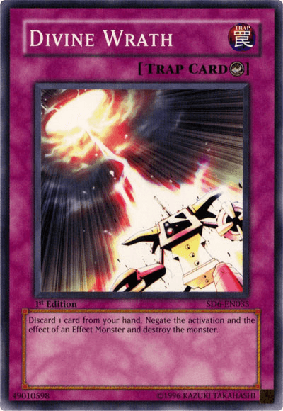 1st Edition, Common, Counter Trap, Structure Deck: Spellcaster's Judgment, Trap, Unlimited Divine Wrath [SD6-EN035] Common - Trading Card World