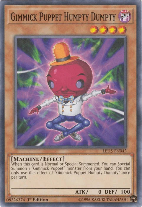 1st Edition, Common, Dark, Effect Monster, Legendary Duelists: Immortal Destiny, Machine Gimmick Puppet Humpty Dumpty [LED5-EN042] Common - Trading Card World