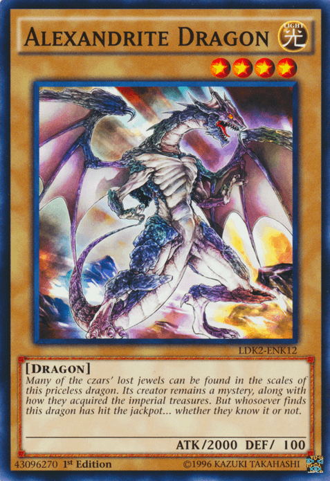 1st Edition, Common, Dragon, Legendary Decks II, Light, Normal Monster, Unlimited Alexandrite Dragon [LDK2-ENK12] Common - Trading Card World
