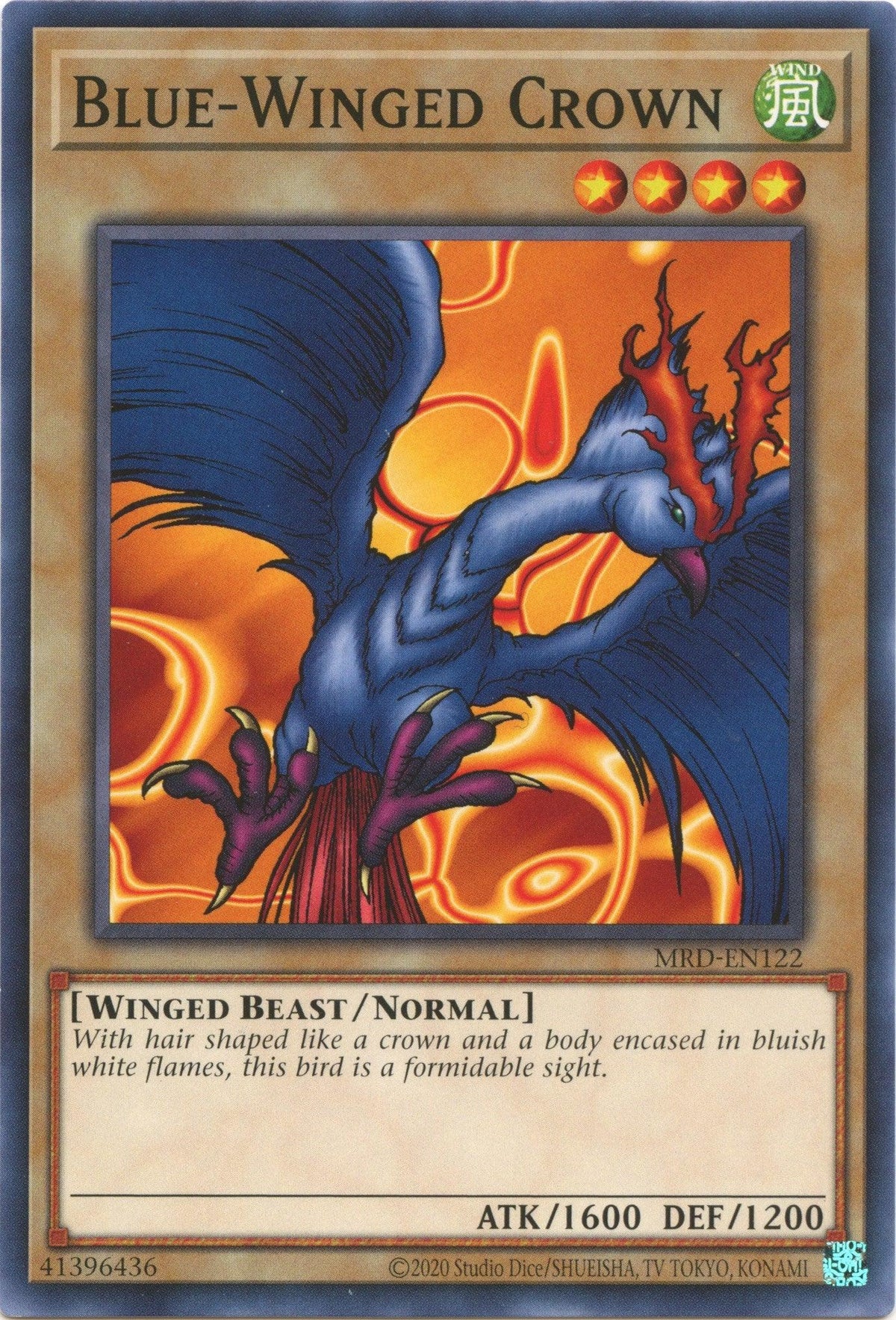 Common, Metal Raiders (25th Anniversary Edition), Normal Monster, Unlimited, Wind, Winged Beast Blue-Winged Crown (25th Anniversary) [MRD-EN122] Common - Trading Card World