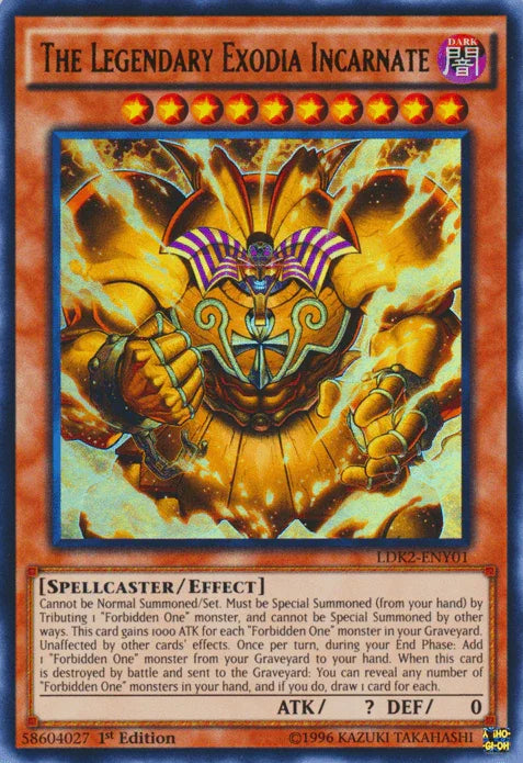 1st Edition, Dark, Effect Monster, Legendary Decks II, Spellcaster, Ultra Rare, Unlimited The Legendary Exodia Incarnate [LDK2-ENY01] Ultra Rare - Trading Card World