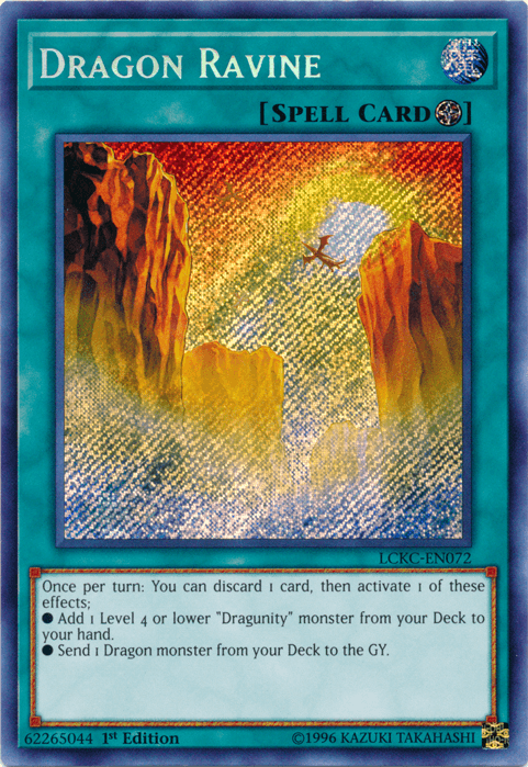 1st Edition, Field Spell, Legendary Collection Kaiba, Secret Rare, Spell, Unlimited Dragon Ravine [LCKC-EN072] Secret Rare - Trading Card World