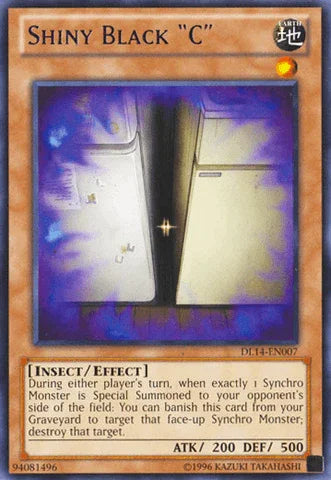 Duelist League Promo, Earth, Effect Monster, Insect, Rare, Unlimited Shiny Black "C" (Purple) [DL14-EN007] Rare - Trading Card World