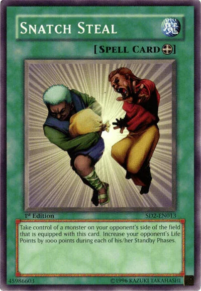 1st Edition, Common, Equip Spell, Spell, Structure Deck: Zombie Madness, Unlimited Snatch Steal [SD2-EN013] Common - Trading Card World