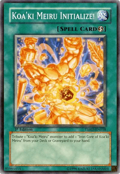 1st Edition, Common, Quick Play Spell, Spell, The Shining Darkness, Unlimited Koa'ki Meiru Initialize! [TSHD-EN058] Common - Trading Card World