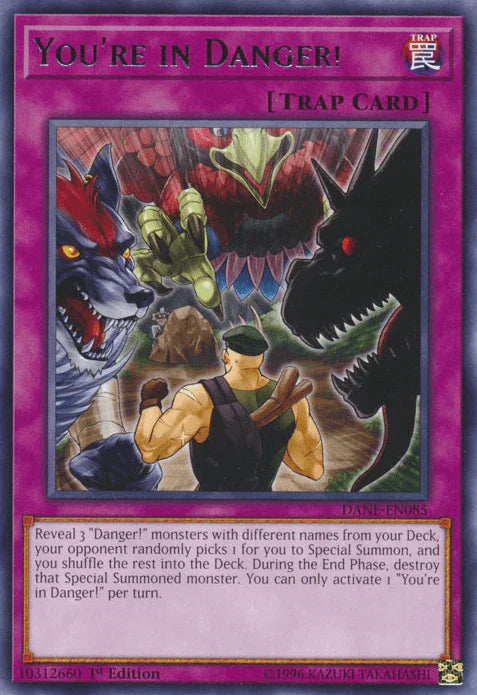 1st Edition, Dark Neostorm, Normal Trap, Rare, Trap, Unlimited You're in Danger! [DANE-EN085] Rare - Trading Card World