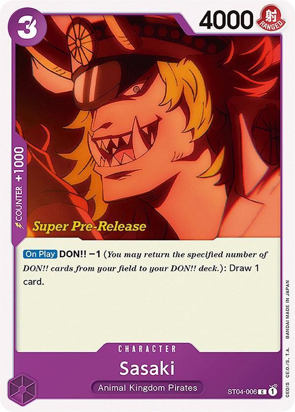 Animal Kingdom Pirates, Character, Common, Starter Decks, Super Pre-Release Starter Deck: Animal Kingdom Pirates Sasaki [Super Pre-Release Starter Deck: Animal Kingdom Pirates] - Trading Card World