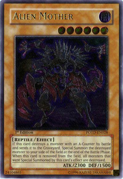 1st Edition, Dark, Effect Monster, Power of the Duelist, Reptile, Ultimate Rare, Unlimited Alien Mother [POTD-EN028] Ultimate Rare - Trading Card World
