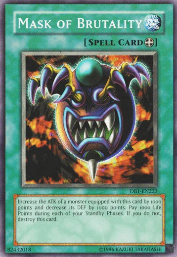 Common, Dark Beginning 1, Equip Spell, Spell, Unlimited Mask of Brutality [DB1-EN223] Common - Trading Card World