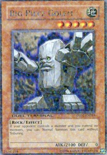 Duel Terminal 1, Earth, Effect Monster, Limited, Rare, Rock Big Piece Golem [DT01-EN053] Rare - Trading Card World