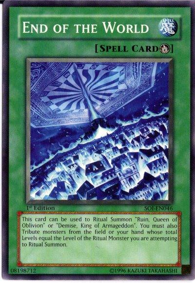 1st Edition, Common, Ritual Spell, Shadow of Infinity, Spell, Unlimited End of the World [SOI-EN046] Common - Trading Card World