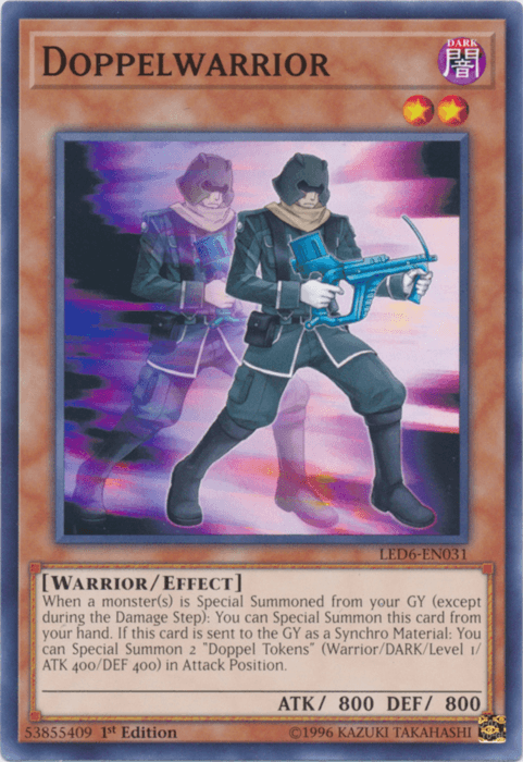 1st Edition, Common, Dark, Effect Monster, Legendary Duelists: Magical Hero, Unlimited, Warrior Doppelwarrior [LED6-EN031] Common - Trading Card World