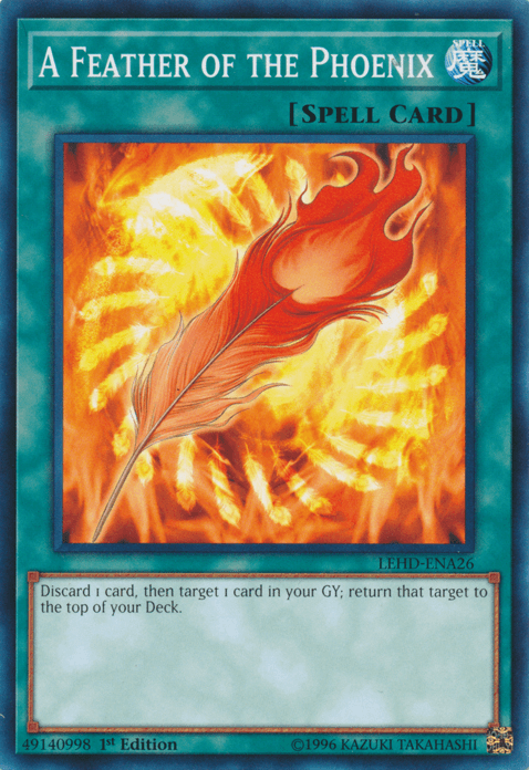 1st Edition, Common, Legendary Hero Decks, Normal Spell, Spell A Feather of the Phoenix [LEHD-ENA26] Common - Trading Card World