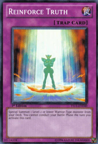 1st Edition, Common, Normal Trap, Starter Deck: Dawn of the Xyz, Trap Reinforce Truth [YS11-EN040] Common - Trading Card World