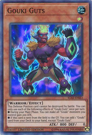Earth, Effect Monster, Ignition Assault, Limited, Super Rare, Warrior Gouki Guts [IGAS-ENSE3] Super Rare - Trading Card World
