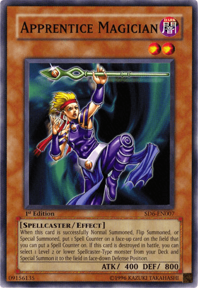 1st Edition, Common, Dark, Effect Monster, Spellcaster, Structure Deck: Spellcaster's Judgment, Unlimited Apprentice Magician [SD6-EN007] Common - Trading Card World