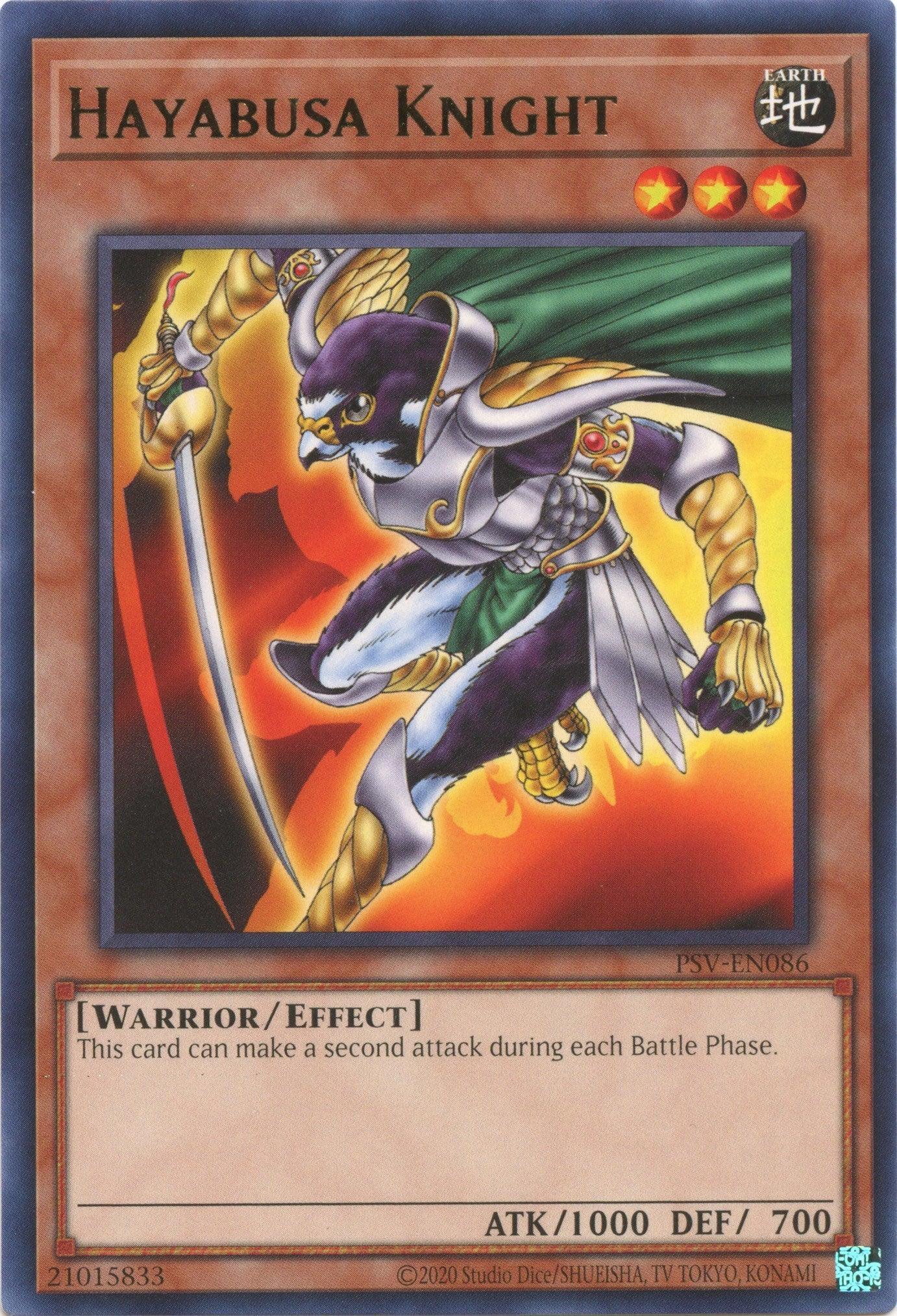 Earth, Effect Monster, Pharaoh's Servant (25th Anniversary Edition), Rare, Unlimited, Warrior Hayabusa Knight (25th Anniversary) [PSV-EN086] Rare - Trading Card World