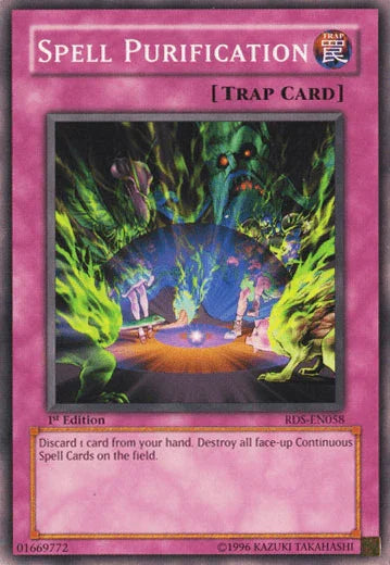 1st Edition, Common, Normal Trap, Rise of Destiny, Trap, Unlimited Spell Purification [RDS-EN058] Common - Trading Card World