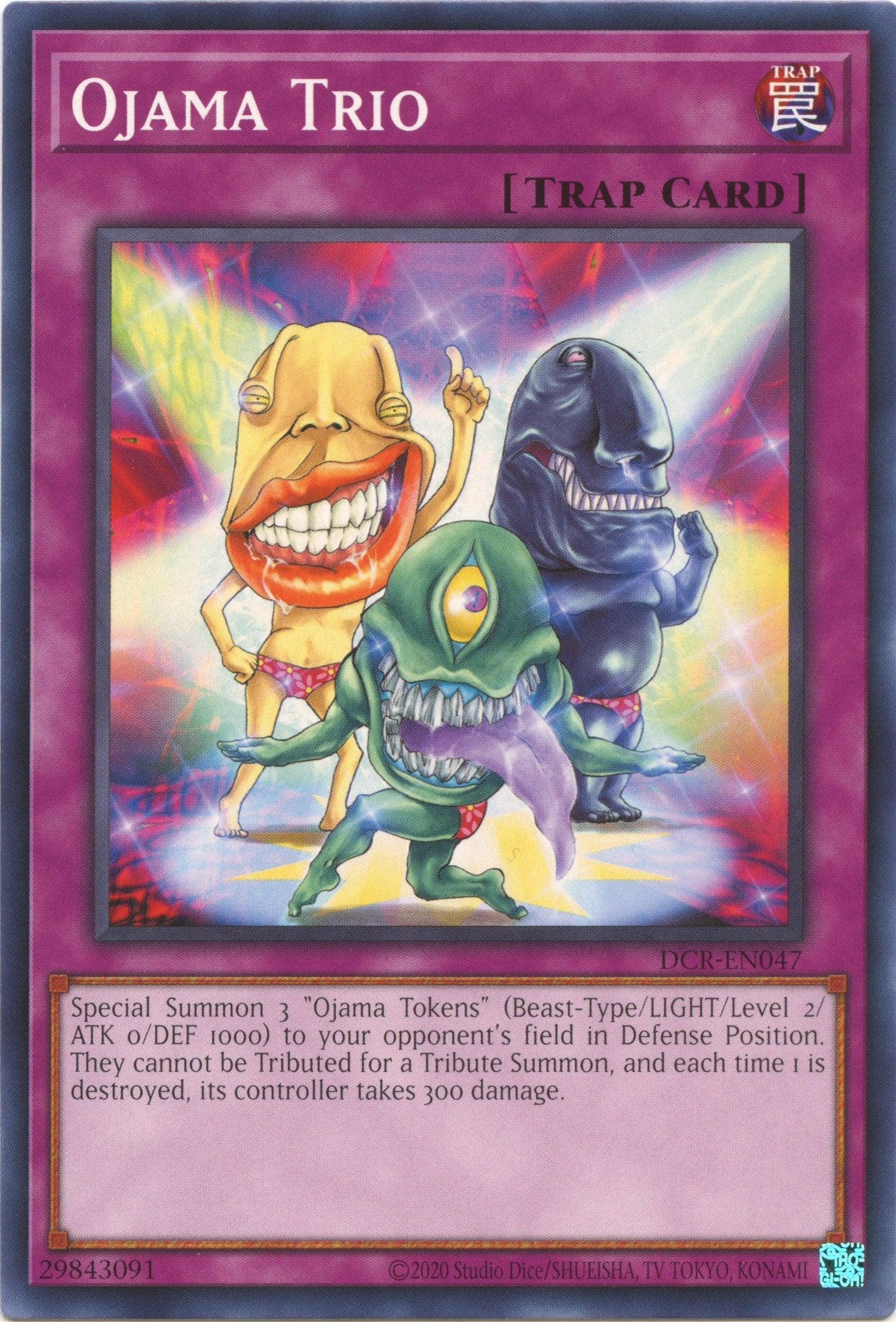 Common, Dark Crisis (25th Anniversary Edition), Normal Trap, Trap, Unlimited Ojama Trio (25th Anniversary) [DCR-EN047] Common - Trading Card World