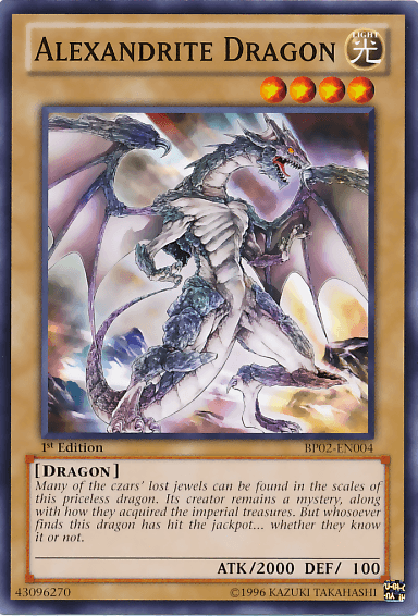 1st Edition, Battle Pack 2: War of the Giants, Common, Dragon, Light, Normal Monster, Unlimited Alexandrite Dragon [BP02-EN004] Common - Trading Card World