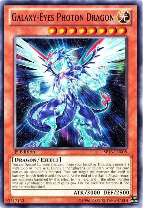 1st Edition, Common, Dragon, Effect Monster, Light, Star Pack 2013, Unlimited Galaxy-Eyes Photon Dragon [SP13-EN008] Common - Trading Card World