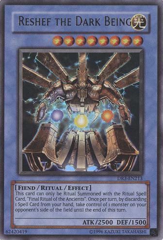 Dark Revelation Volume 3, Fiend, Light, Ritual/Effect Monster, Ultra Rare, Unlimited Reshef the Dark Being [DR3-EN213] Ultra Rare - Trading Card World