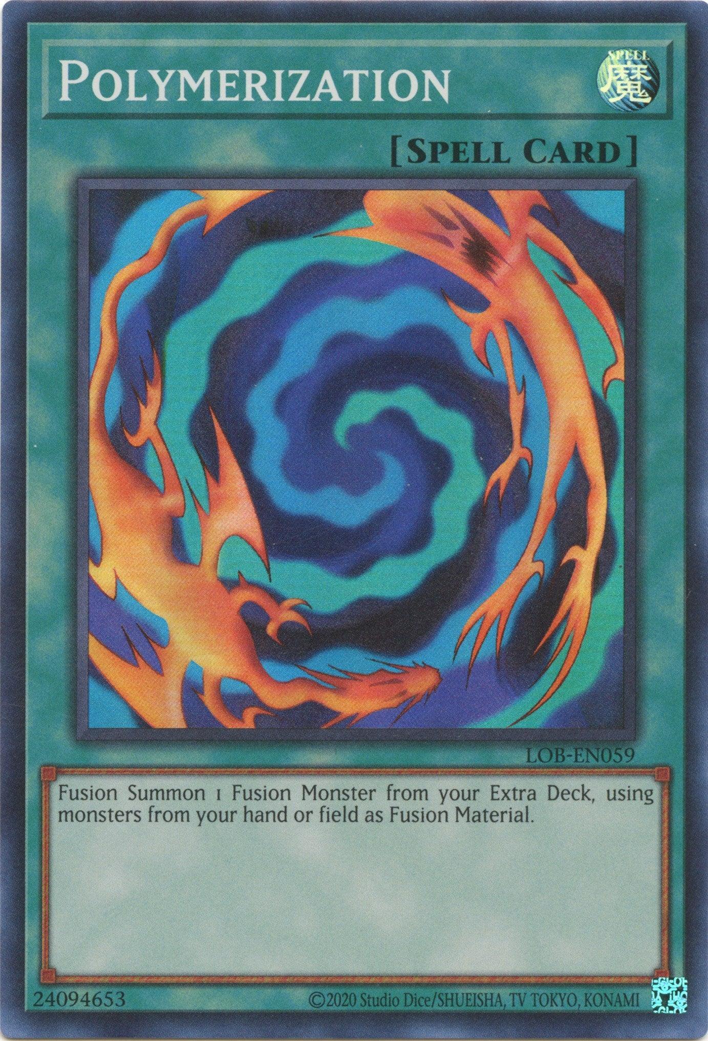 Legend of Blue Eyes White Dragon (25th Anniversary Edition), Normal Spell, Spell, Super Rare, Unlimited Polymerization (25th Anniversary) [LOB-EN059] Super Rare - Trading Card World