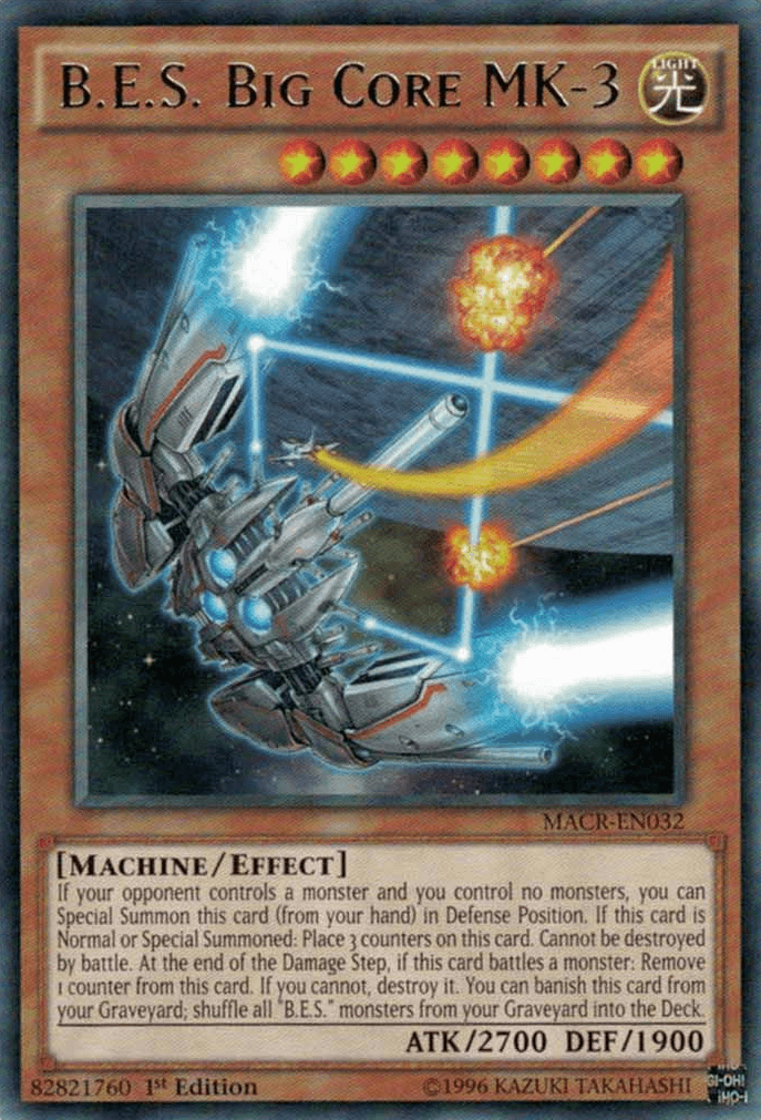 1st Edition, Effect Monster, Light, Machine, Maximum Crisis, Rare, Unlimited B.E.S. Big Core MK-3 [MACR-EN032] Rare - Trading Card World