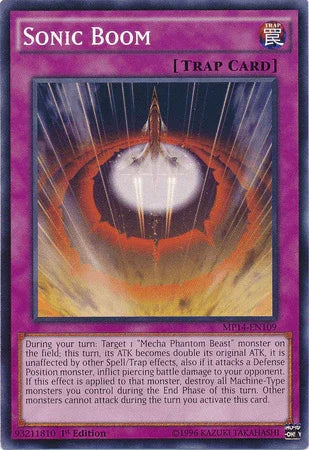 1st Edition, 2014 Mega-Tins Mega Pack, Common, Normal Trap, Trap Sonic Boom [MP14-EN109] Common - Trading Card World