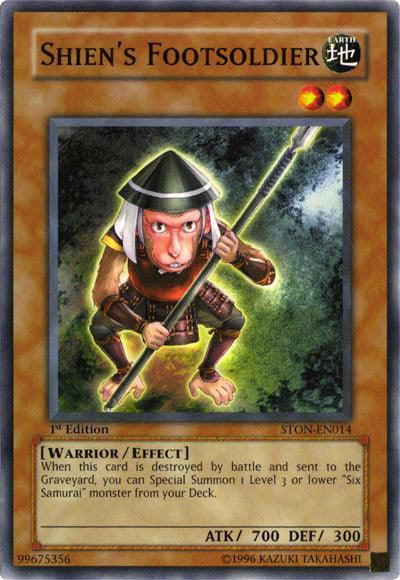 1st Edition, Common, Earth, Effect Monster, Strike of Neos, Unlimited, Warrior Shien's Footsoldier [STON-EN014] Common - Trading Card World