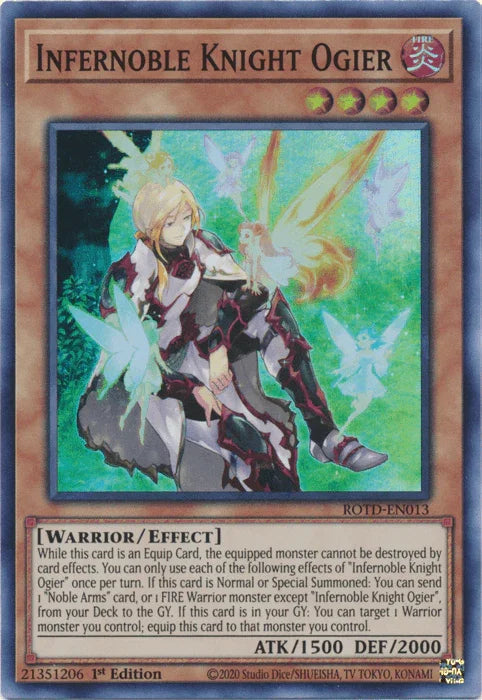 1st Edition, Effect Monster, Fire, Rise of the Duelist, Super Rare, Warrior Infernoble Knight Ogier [ROTD-EN013] Super Rare - Trading Card World