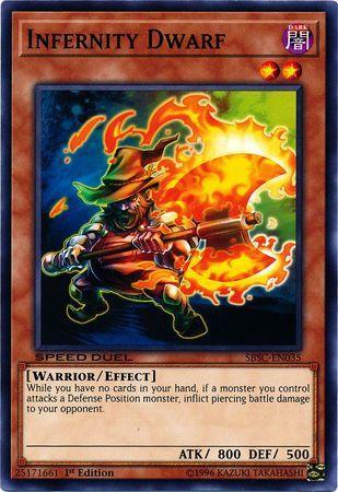 1st Edition, Common, Dark, Effect Monster, Speed Duel: Scars of Battle, Warrior Infernity Dwarf [SBSC-EN035] Common - Trading Card World