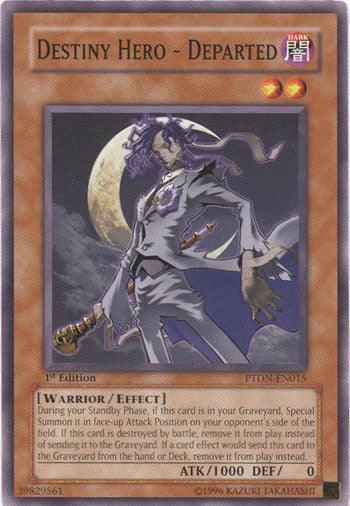 1st Edition, Common, Dark, Effect Monster, Phantom Darkness, Unlimited, Warrior Destiny Hero - Departed [PTDN-EN015] Common - Trading Card World