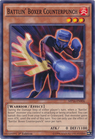 1st Edition, 2014 Mega-Tins Mega Pack, Common, Effect Monster, Fire, Warrior Battlin' Boxer Counterpunch [MP14-EN006] Common - Trading Card World