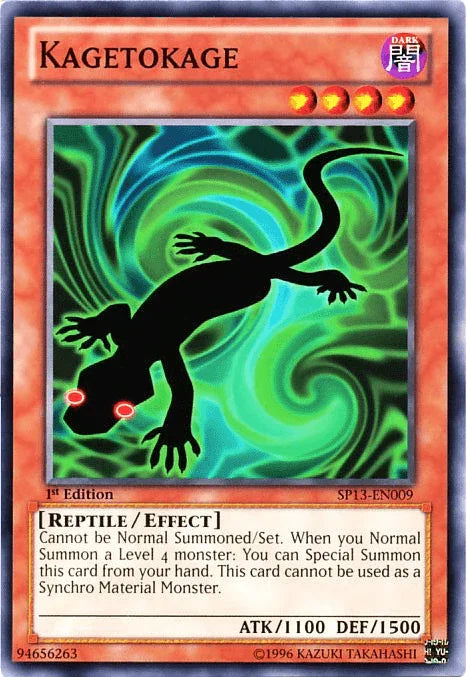 1st Edition, Common, Dark, Effect Monster, Reptile, Star Pack 2013, Unlimited Kagetokage [SP13-EN009] Common - Trading Card World